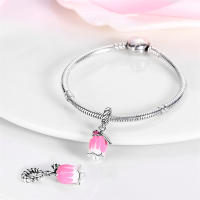 925 Plata Esterlina Encantador Gato Uña Rosa Charms Bolas Para Pulsera Original 3mm Joyería Fina Hecha a Medida Cumpleaños Fiestas Aniversarios Bodas Compromisos - details 15