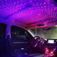 Luz De Techo LED Para Coche Proyector De Estrellas Nocturnas USB Control Por Voz Luz Galáctica Rotatable Para Dormitorio Fiesta - details 1