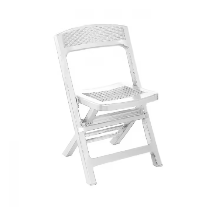 PROGARDEN Silla Plegable Resina Asso Blanca - Alta Calidad - 1