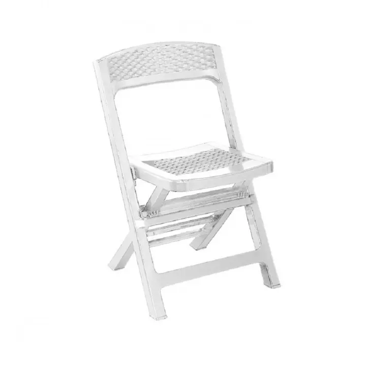 PROGARDEN Silla Plegable Resina Asso Blanca - Alta Calidad - 1