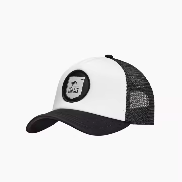 OBLACK CLASSIC TRUCKER CAP WHITE & BLACK - 1