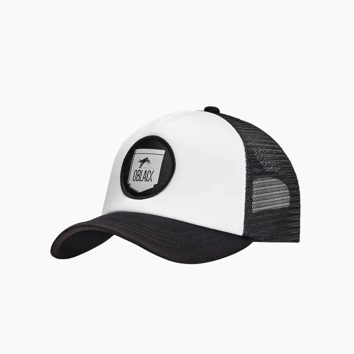 OBLACK CLASSIC TRUCKER CAP WHITE & BLACK - 1