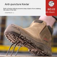 Zapatos De Seguridad Para Hombre Con Punta De Acero Transpirables Antideslizantes Cómodos Y Protegidos Contra Aislamiento 6KV - details 6