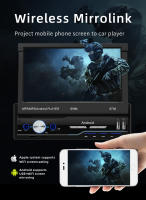 Reproductor De Radio Para Coche 1Din Pantalla Táctil Retráctil De 7 Pulgadas MP5 Con CarPlay Sin Fios Android Auto Mirror Link WiFi GPS - details 5