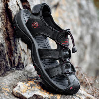 Sandalias De Verano Para Hombre En Cuero Genuino Zapatos Casuales Para Exterior Sandalias De Cuero Para Playa Zapatos Romanos Talla Grande 38-48 - details 23