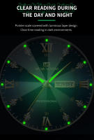 Reloj De Hombre 2024 Moda Nueva Con Rivet Correa De Acero Inoxidable Dial Azul Dorado Luminoso Diamante Agua Resistente Reloj De Negocios - details 6