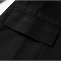 Elegante Mini Vestido Negro Blazer Para Mujer Con Cuello En V Y Mangas Largas Traje De Negocios Elegante Alta Cintura Adecuado Para Trabajo Y Fiestas - details 4