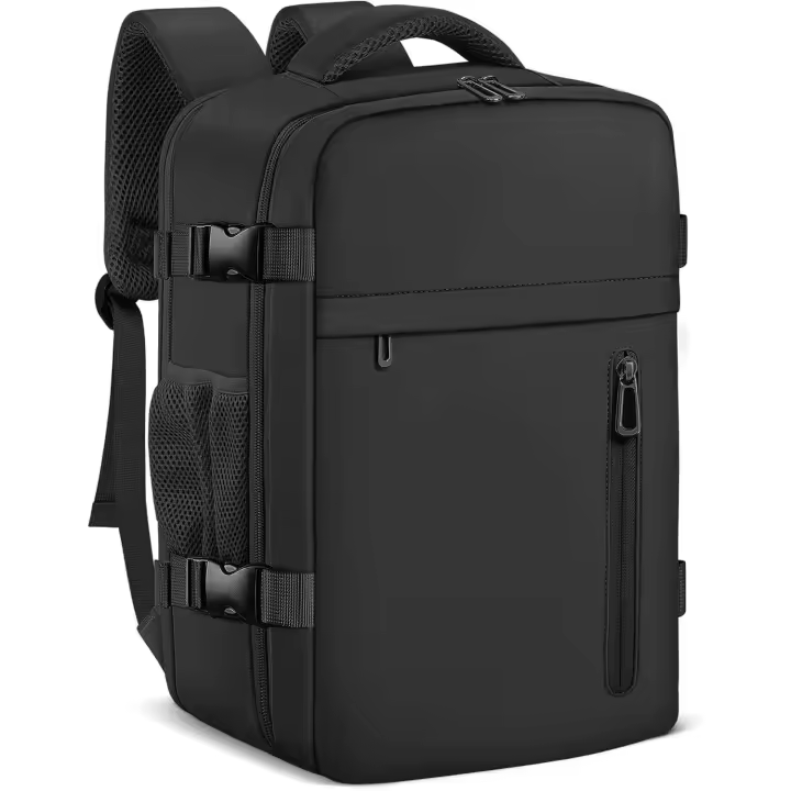 Mochila de Viaje Cabina Avion 40 x 20 x 25 para Ryanair Equipaje de Mano Maletas de Cabina de Viaje Hombre Mujer mochila informal para computadora portátil -Negro - 1