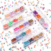 Lote De 350 Piezas De Abalorios De Arcilla Polimérica Planos Y Redondos De 6mm Para Fabricación De Joyas DIY Pulseras Collares Y Aretes - details 3