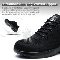 Botas De Trabajo Con Almohadilla De Aire Para Hombres Zapatos De Seguridad Transpirables Antisísmicos Con Punta De Acero Protección Contra Puntas - details 12