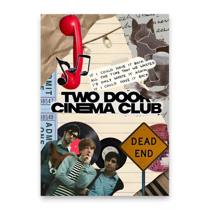Póster De Banda Británica Rock T-Two Door Cinema Club Decoración De Pared Para Hogar Y Habitaciones De Niños Estilo Moderno Impreso En Plástico