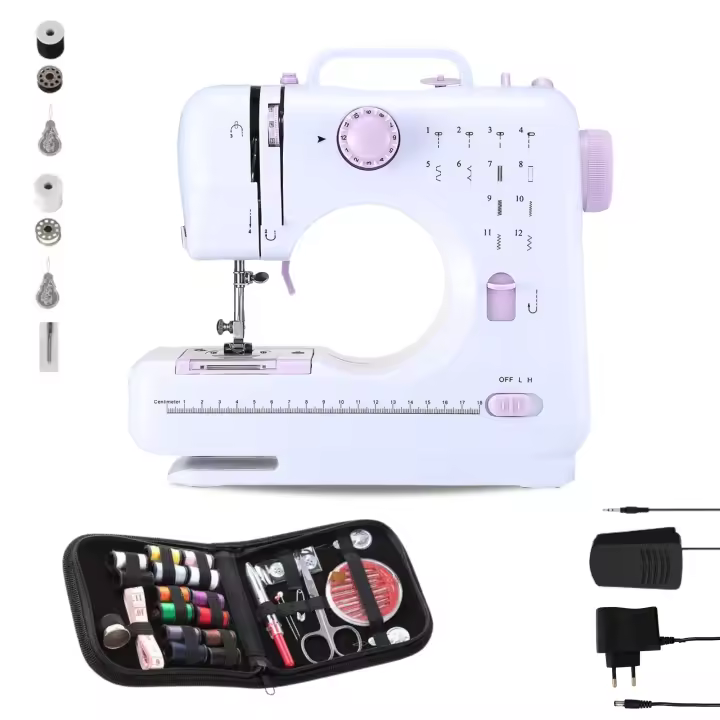 Máquina de Coser Portátil con 2 Velocidades y 12 Puntadas - 1