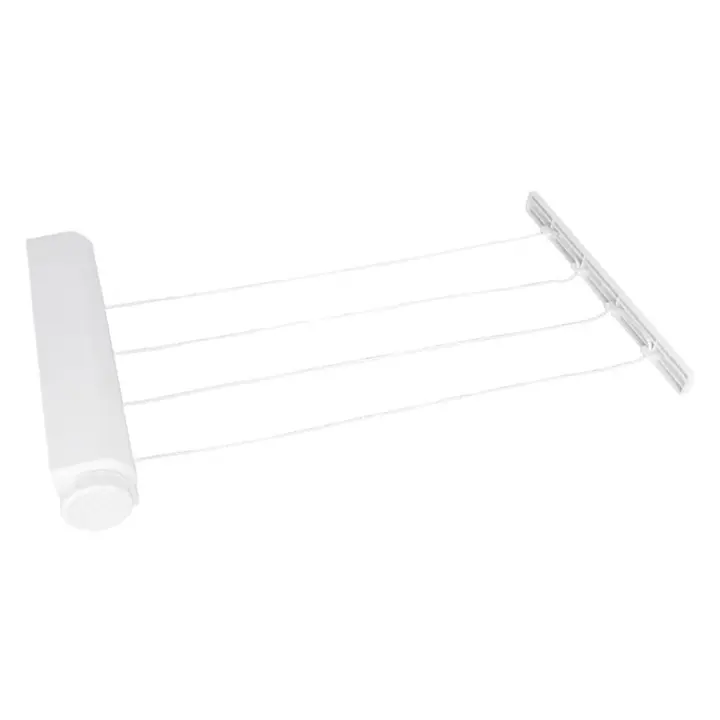 Tendedero retráctil para interiores, colgador de secado de ropa montado en la pared, estante Invisible para Baño - 1