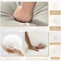 Juego de Muebles de Jardín with Cojines Cómodos: Sofá 3 Plazas, 2 Sillas, 2 Mesas de Café - Encimeras Vidrio Lacado y Madera de Plástico, Acero Galvanizado, Color Gris - details 3