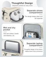 Mochipa de viaje para Mujer, mochipa Grande de viaje homologada para Vuelo para Vueling, EasyJet, mochipa impermeable para portátil de pulgadas Mochipa De Trabajo mochipa de viaje para hombre Zapatos y Puerto USB - details 4