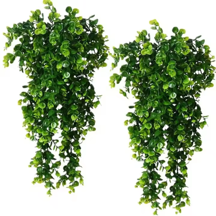 Plantas Artificiales Colgantes Eucalipto Falso Decoración De Pared Para Interior Y Exterior Resistentes Al UV Accesorio De Jardín Y Sala - 1