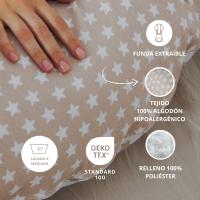 Cojín Lactancia para Dormir Bebé - Almohada Embarazada 180CM - Funda Intercambiable 100% Algodón - SEB MARKET - details 3