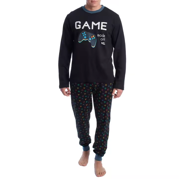 Kisses and Love-Pijama Hombre Algodón de Manga Larga KLP4 - 1