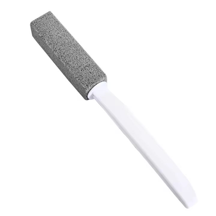 Cepillo De Inodoro Con Mango Largo Extra De Pumice Premium Eliminador De Manchas De Agua Dura Herramienta De Limpieza Para El Hogar - 1