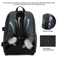mochila hombre,mochila viaje,25LAlta capacidad Bolsa de fotografía para portátil,mochila para cámara digital,mochila para cámara réflex digital(24*18*18)negro - details 3