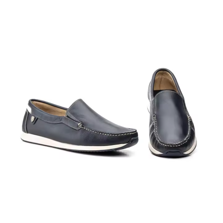 IB-300 Marino Hecho en España Náuticos Hombre Piel marino Ibérico Numeración: 39-45 Marca: Ibérico Color: marino nautico en piel muy comodos ideales para primavera verano de gran comodidad - 1