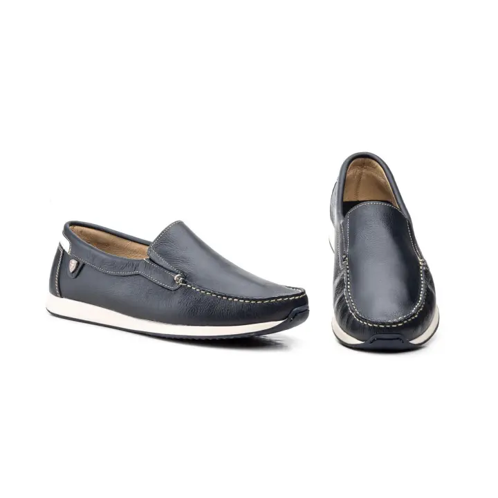 IB-300 Marino Hecho en España Náuticos Hombre Piel marino Ibérico Numeración: 39-45 Marca: Ibérico Color: marino nautico en piel muy comodos ideales para primavera verano de gran comodidad - 1