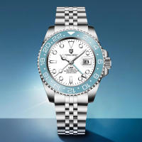 Reloj De Hombre PAGANI DESIGN 40MM GMT Con Dial En Blanco Lácteo Y Bisagra Cerámica Automático Mecánico PD-1662A Resistente Al Agua Y Al Choque - details 0
