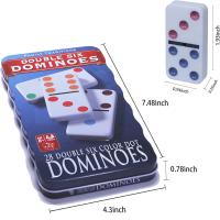 Euroxanty Dominó de 28 Piezas con Caja Metalica, Juego de Dominó, Dominó Portátil de 28 Piezas, Regalo, Ideal Viajes, Ideal Camping y Picnic, Juego en Familia, Dominó Niños y Adultos, Dominó, Dominoes, Dominó Juego, Juego de Dominó, Fichas de Colores - details 7