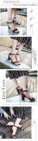 Sandalias De Moda Para Mujer Verano 2024 Tacón Medio Alto Exterior Elegantes Zapatos De Boda plus Size 34-40 Con Correa De Cierre - details 3