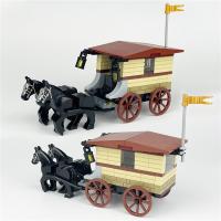 Bloques De Construcción De Caballo Para Transporte De Carros Del Siglo Medio Modelo Interconectado Para Regalo De Año Nuevo Y Día De Acción De Gracias - details 0