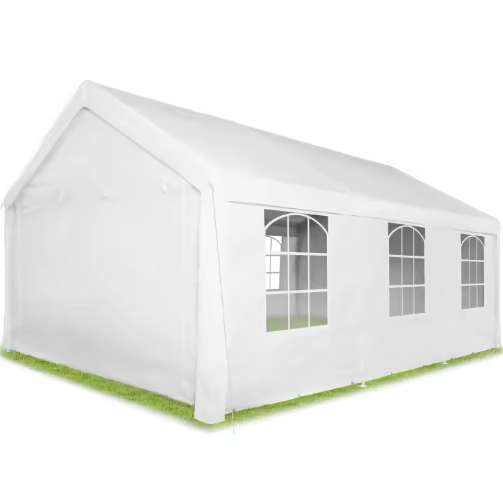 Tectake - Pabellón JASKO, Estructura estable de acero con revestimiento en polvo, 100 % impermeable, lona resistente de polietileno con juntas de soldadura, Lona del techo de una sola pieza para una mayor estabilidad - 1