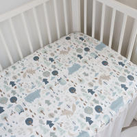 LALA - Sábana de Cama para Bebe, ropa de Cama para niños, Funda de Cama para niños, Algodón Puro, Sábana de Algodón Puro para niños Pequeños, Oso polar Azul, - details 1