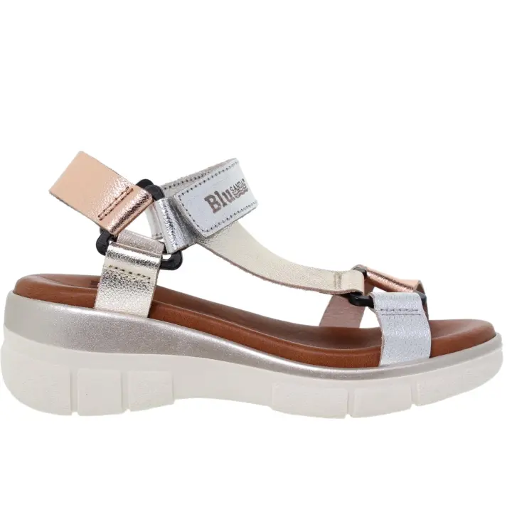 Sandalias deportivas Mujer piel Metalizada Sport Blusandal - 1