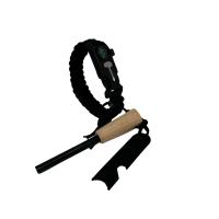 Inuitz Pedernal para fuego multiusos, encendedor de magnesio y madera, brújula, regla, silbato SOS, superficie dentada para hacer serrín, cuerda de seguridad para transporte - details 0