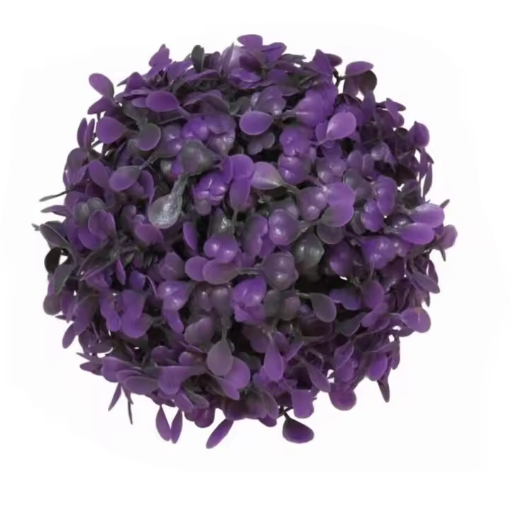 Gerimport Bola Boj artificial verde y lila 22 cm decoración jardín - 1