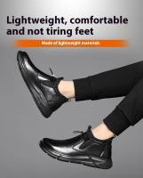 Botas De Seguridad Para Hombre En Cuero Indestructibles Con Punta De Acero Antipinchazos Y Antideslizantes Para Trabajo - details 7