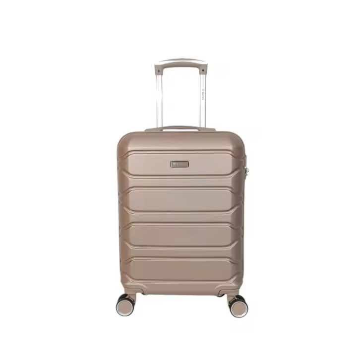 Maleta de Viaje barata de cabina Benzi BZ5807 Color Champán de  54 x 38 x 20 muy ligera 2.4 kg. 4 ruedas dobles giratorias 360º. Cerradura  de combinación. Excelente relación calidad-precio. (Color Champán) - 1