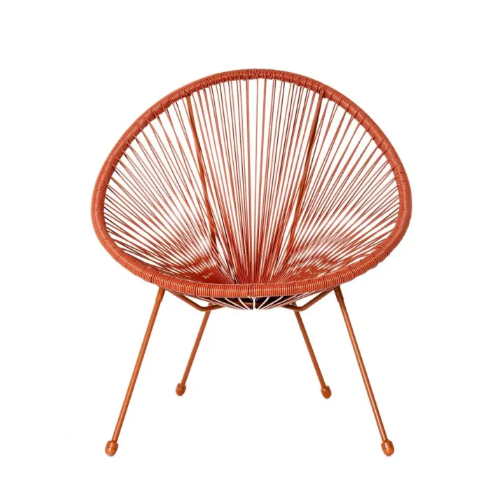 Sillón de jardín Acapulco color de rattan PE y Acero Lola Home - 1