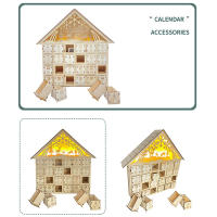 Calendario De Adviento De 24 Días Con Luz Y Cajón De Madera Decoración Para El Hogar Y Jardín Regalo Iluminado Para Niños Organizador De Caja De Dulces - details 7