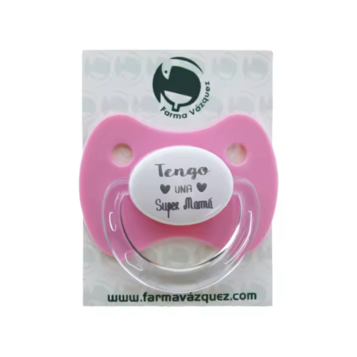 FARMAVAZQUEZ CHUPETE ROSA (TENGO UNA SUPER MAMA) 0-6 M LATEX - 1