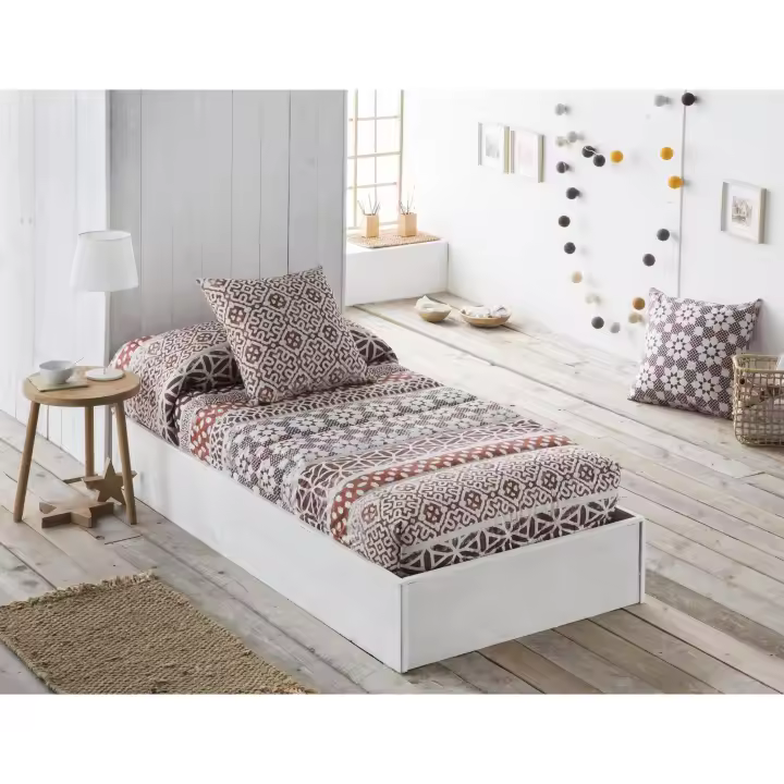 JVR - Edredón Ajustable modelo ETNIC - Tejido 100% Algodón - Estampado digital - Fabricado en España - Cama 80/90/105/135/150 - 1