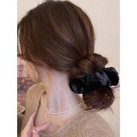 Elegantes Scrunchies De Veludo En Colores Sólidos 1 Pieza/4 Piezas Para Otoño/Invierno Cinturones Elásticos Para El Cabello Adecuados Para El Viaje Diario Regalo De Vacaciones - details 4