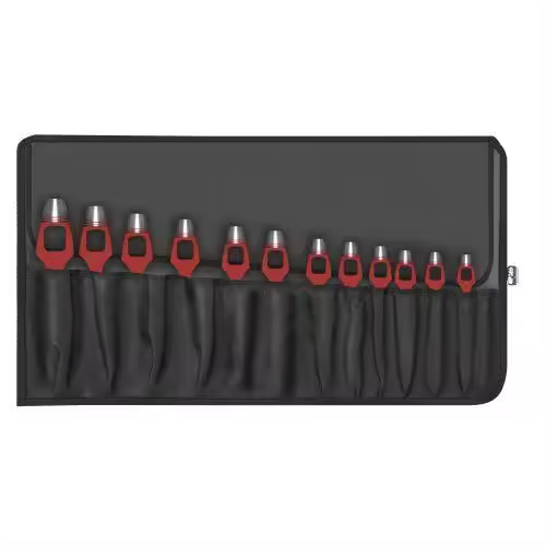 Juego de 10 sacabocados de puente din 7200 forma a (3-5-7-8-10-13-16-19-22-25 mm) - 1