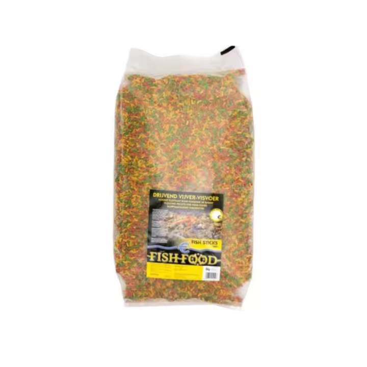AQUA-KI FISH-FOOD MULTICOLOR PARA PECES DE ESTANQUE 5 Kg.  Pienso completo en stiks o pellets de colores diseñado especialmente para alimentar a tus peces de estanque de manera saludable - 1