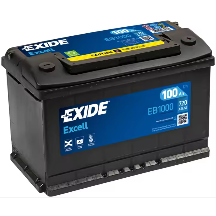 Batería de coche Exide EB1000 Excell. 12V - 100Ah/720A (EN) Caja L4 - 1
