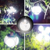 Luz solar portátil, bombilla LED portátil recargable por USB con indicador de batería para camping, senderismo, pesca y emergencia. - details 4
