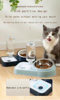 Cuenco De Agua Para Gatos Acero Inoxidable O Plástico Doble Protección De Columna Cervical Dispensador Automático No Encharca La Boca - details 6