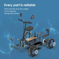 bicicletas electricas plegables adultos KuKirin C1 Pro Patinete eléctrico para adultos de 14 pulgadas，motor de 500W, batería de 48V 26Ah, , autonomía 100km y carga de 120 kg, con almacenamiento delantera - details 8