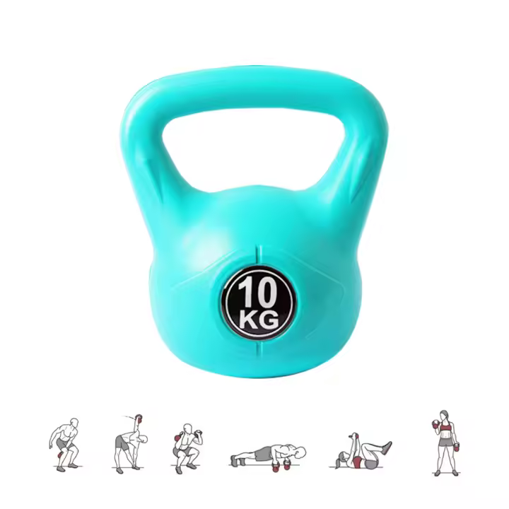 -Pesa Rusa. Pesa Kettlebell de Hormigón con Mango Ergonómico. Mancuerna Kettlebell para Entrenamiento Muscular en Casa y Gimnasio. - 1