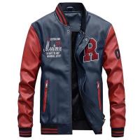 Chaqueta De Béisbol Para Hombres Corte Slim Fit Collar Erguido Cuero PU Nueva Jaqueta De Cremallera Moto Bomber Jacke Male - details 7